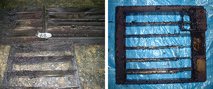 厨房ダンバー：清掃前