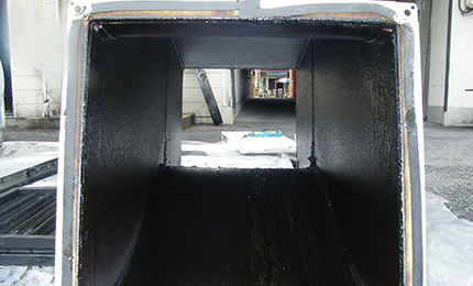 排気ダクト解体：清掃前