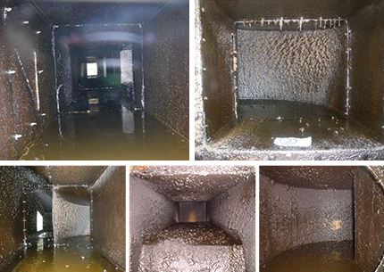 排気ダクト：清掃前