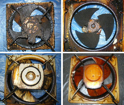 有圧換気扇：清掃前